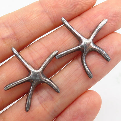 925 Sterling Silver Starfish Design Earrings