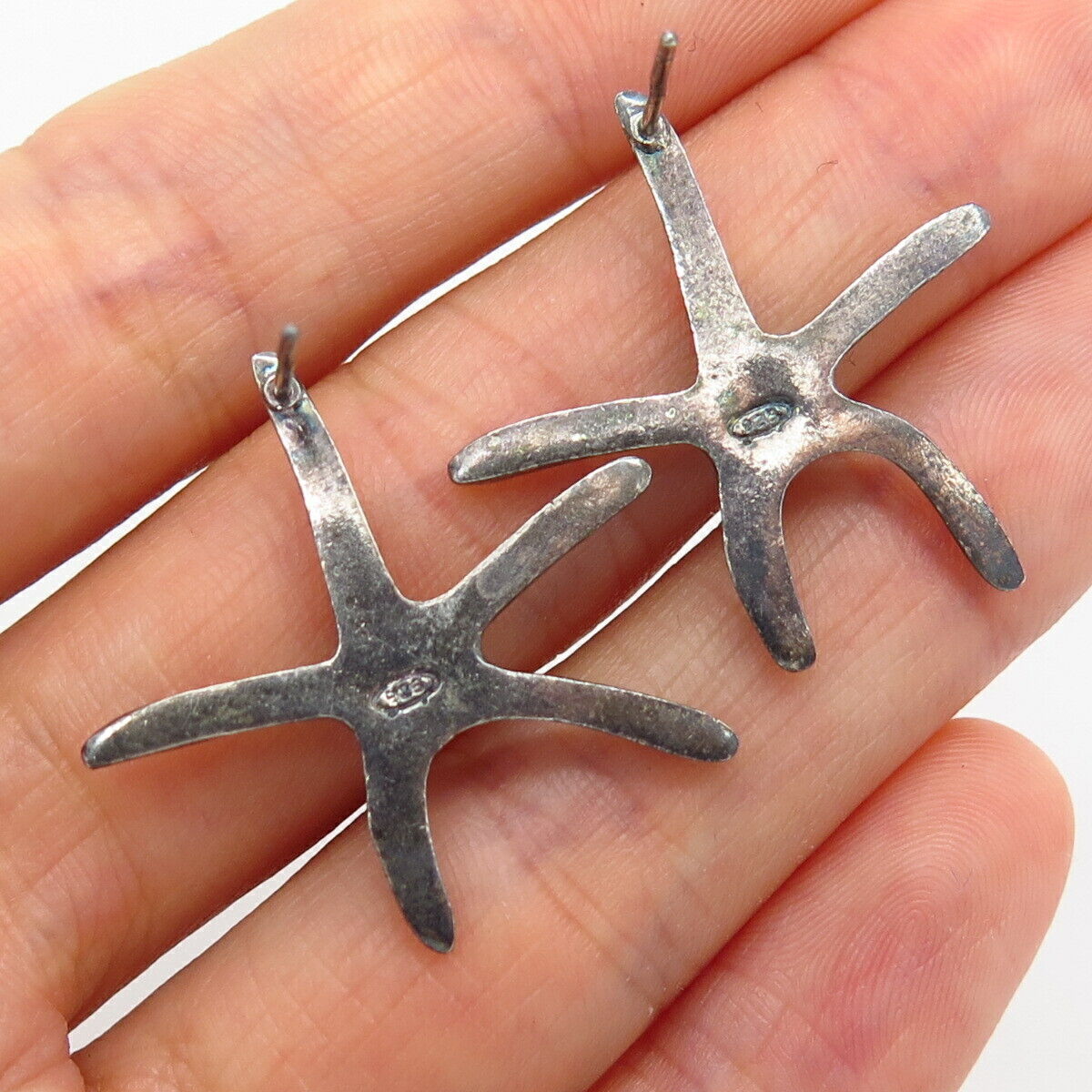 925 Sterling Silver Starfish Design Earrings