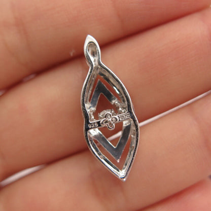 925 Sterling Silver Real Diamond Slide Pendant