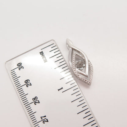 925 Sterling Silver Real Diamond Slide Pendant