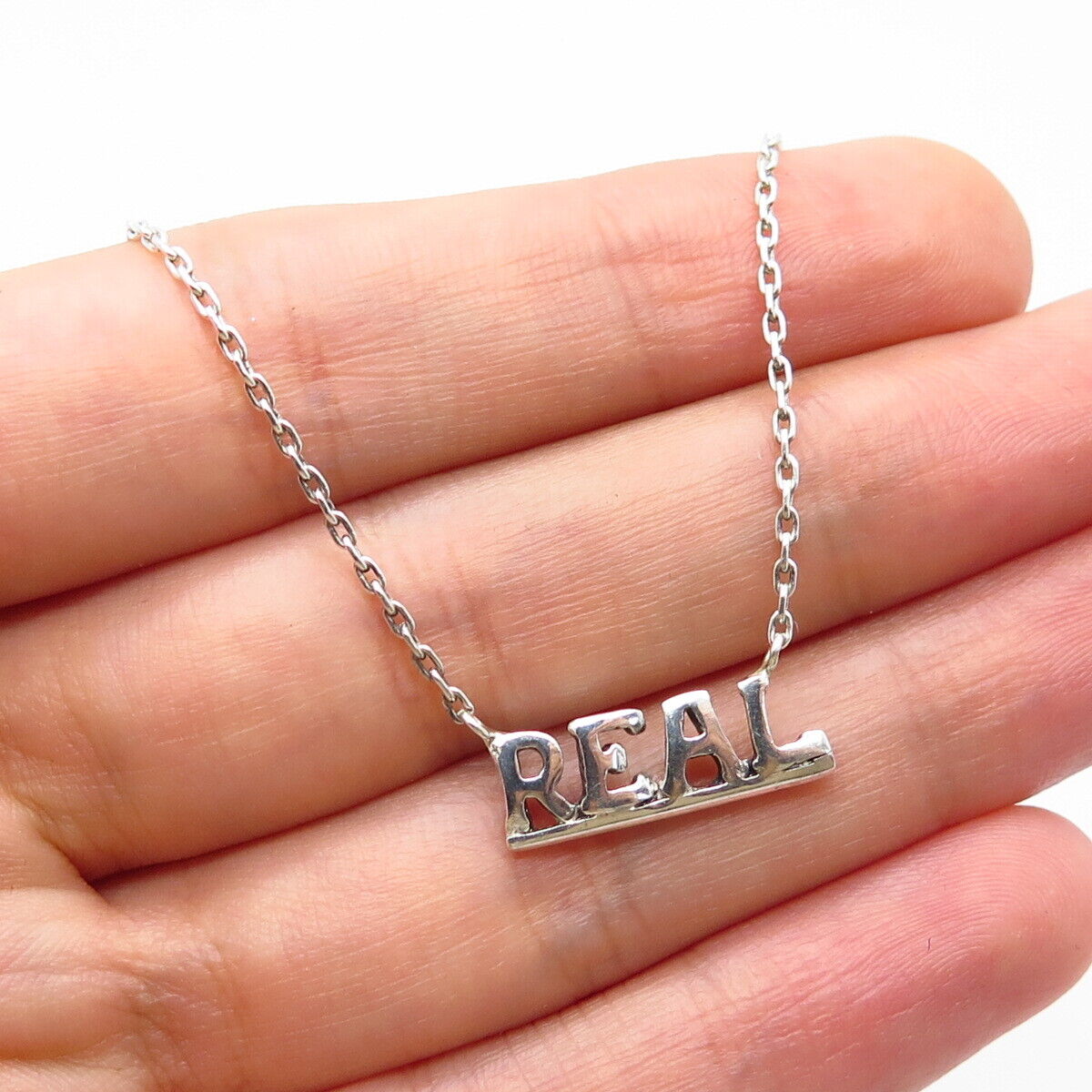 925 Sterling Silver "REAL" Rolo Chain Necklace 16"