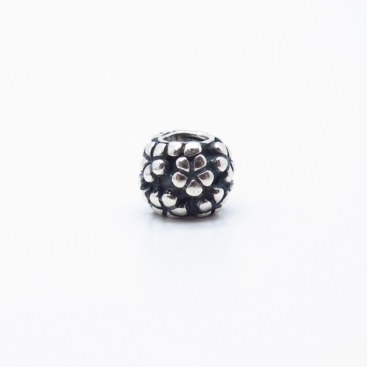 925 Sterling Silver Pandora Floral Bead Charm