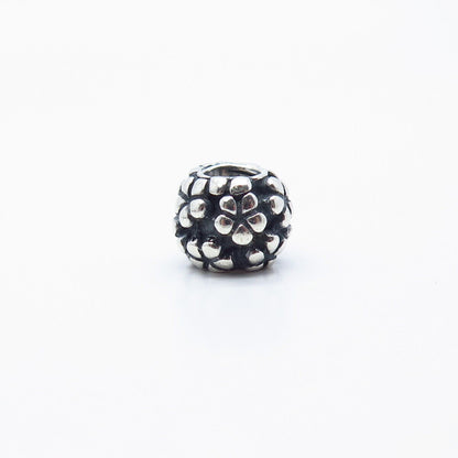 925 Sterling Silver Pandora Floral Bead Charm