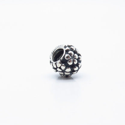 925 Sterling Silver Pandora Floral Bead Charm