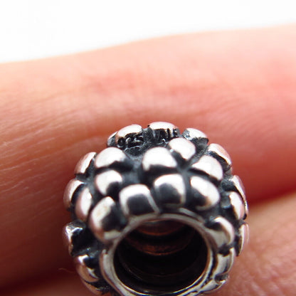 925 Sterling Silver Pandora Floral Bead Charm