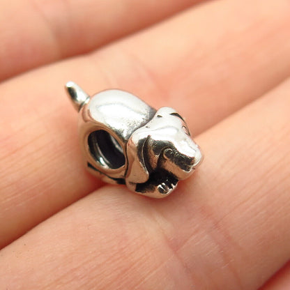 925 Sterling Silver Chamilia Playful Dog Design Bead Charm