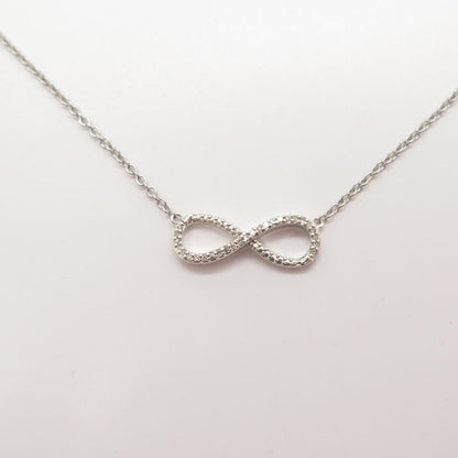 925 Sterling Silver National Chain Group White Diamond Rolo Chain Necklace 18"