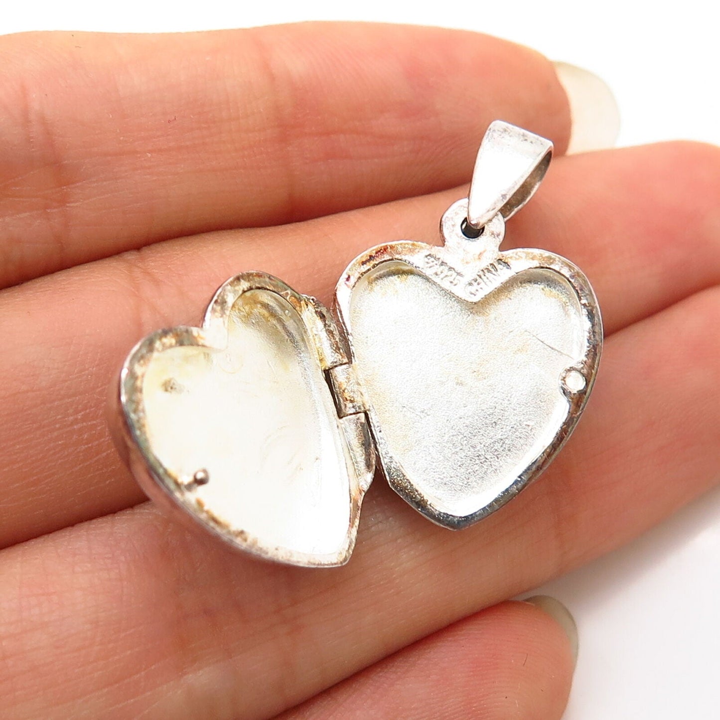 925 Sterling Silver Heart Design Locket Pendant