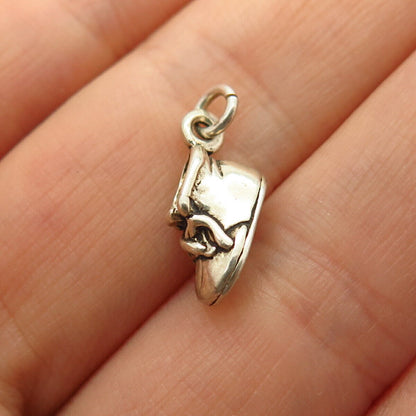 925 Sterling Silver Baby Shoe / Boot Design Charm Pendant