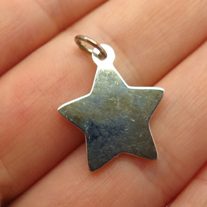 925 Sterling Silver Tag Star / Sparkle Design Pendant