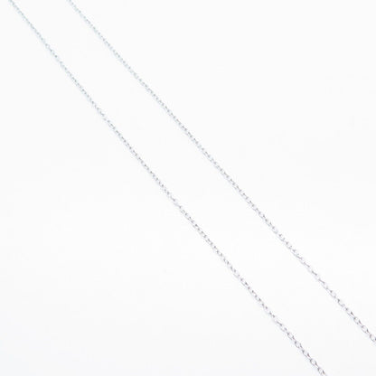 925 Sterling Silver Real Light Blue Topaz & Amethyst Gem Rolo Chain Necklace 19"