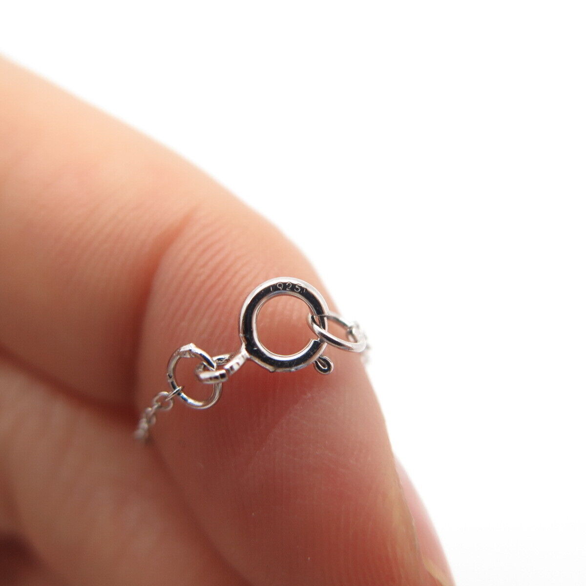 925 Sterling Silver Real Light Blue Topaz & Amethyst Gem Rolo Chain Necklace 19"