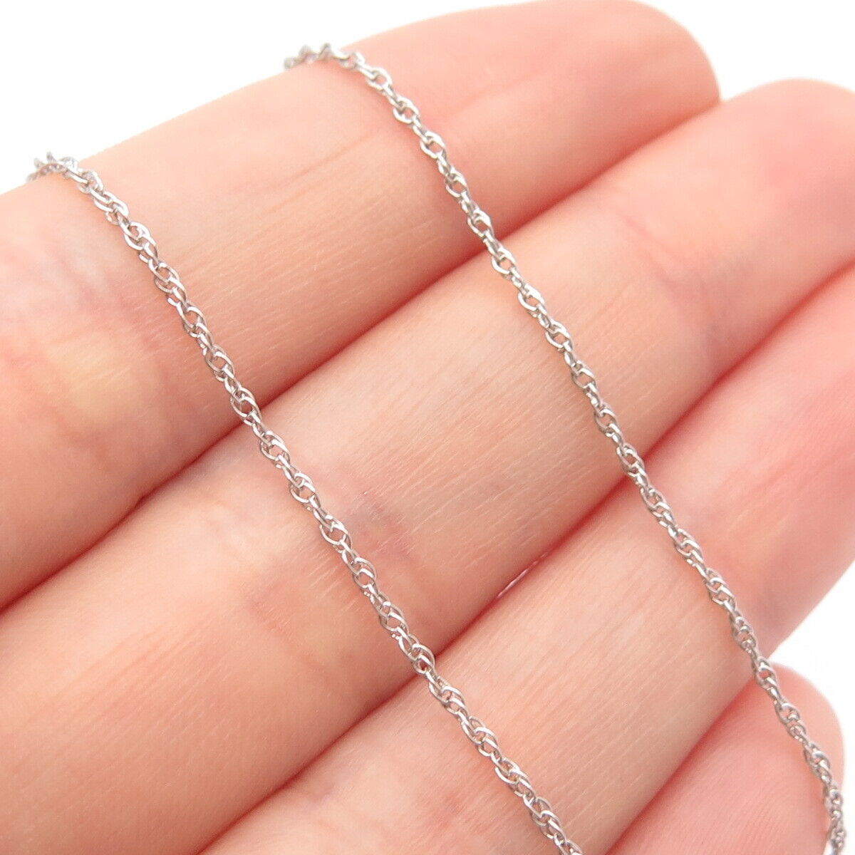 925 Sterling Silver C Z Prince-of-Wales Chain Necklace 16''