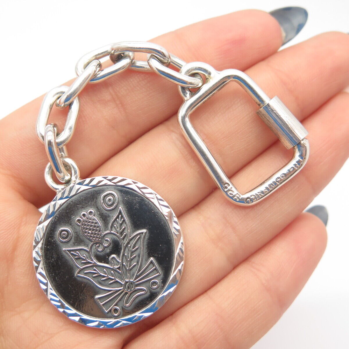 925 Sterling Silver Vintage Mexico Tribal Man Key Chain