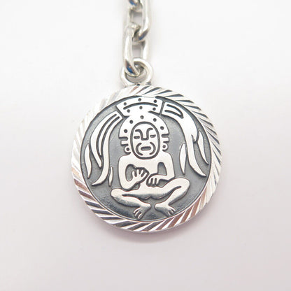 925 Sterling Silver Vintage Mexico Tribal Man Key Chain