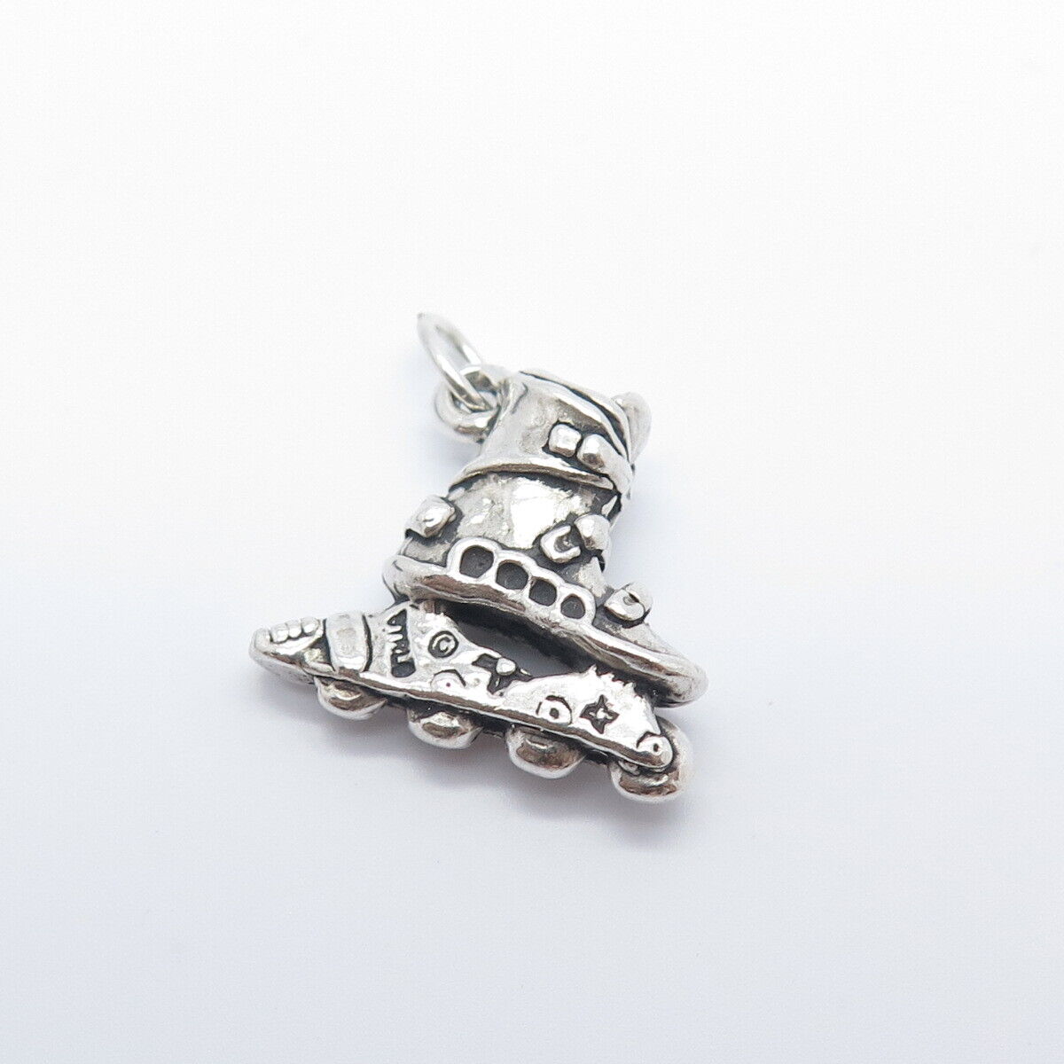 925 Sterling Silver Vintage Sun West Roller Skate Charm Pendant