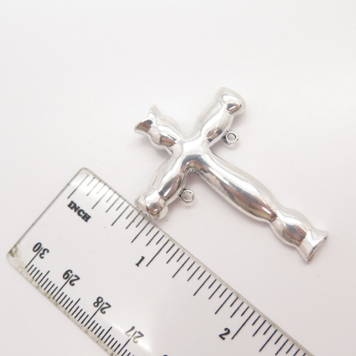 925 Sterling Silver Vintage Terry Mayer Modernist Cross Slide Pendant