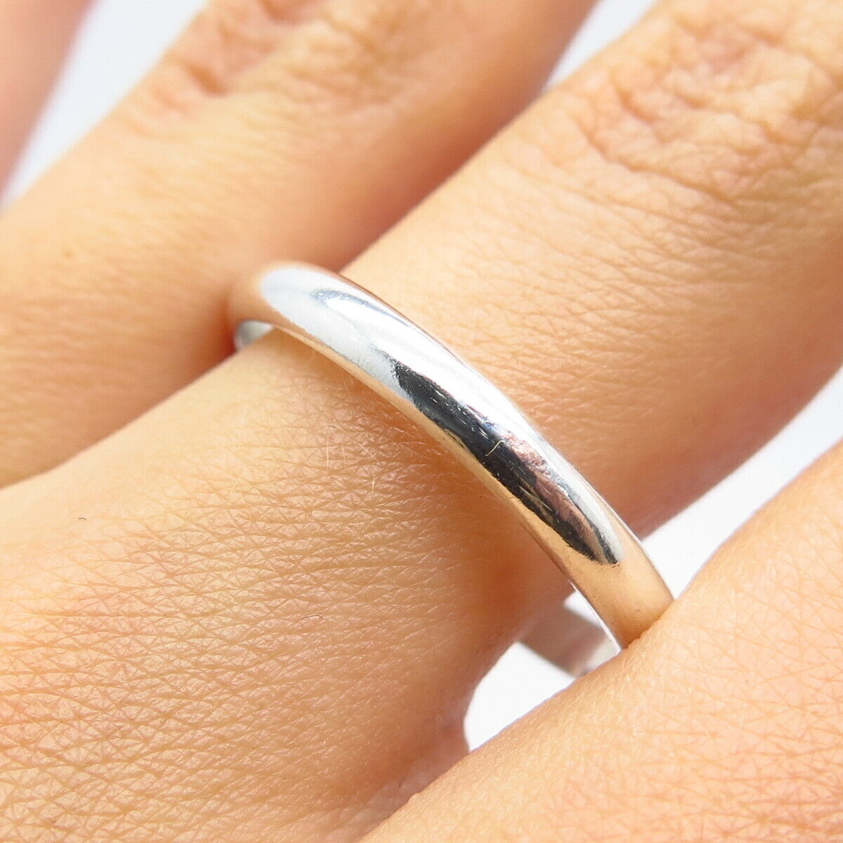 925 Sterling Silver Classic Band Ring Size 12.25