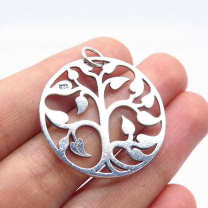 925 Sterling Silver Vintage Tree of Life Pendant