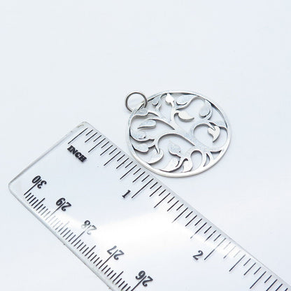 925 Sterling Silver Vintage Tree of Life Pendant