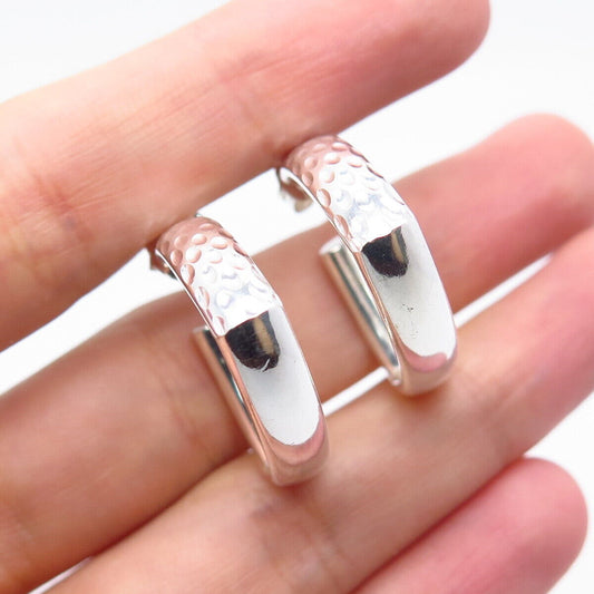 925 Sterling Silver Vintage Modernist Earrings