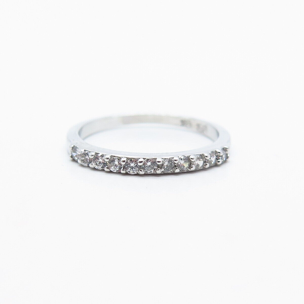 925 Sterling Silver Round-Cut C Z Ring Size 7