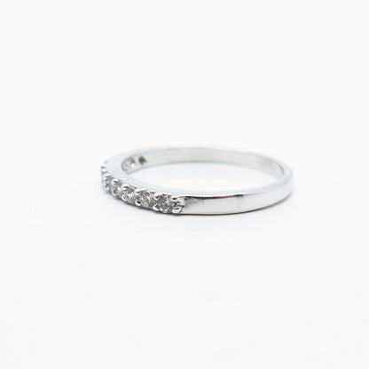 925 Sterling Silver Round-Cut C Z Ring Size 7