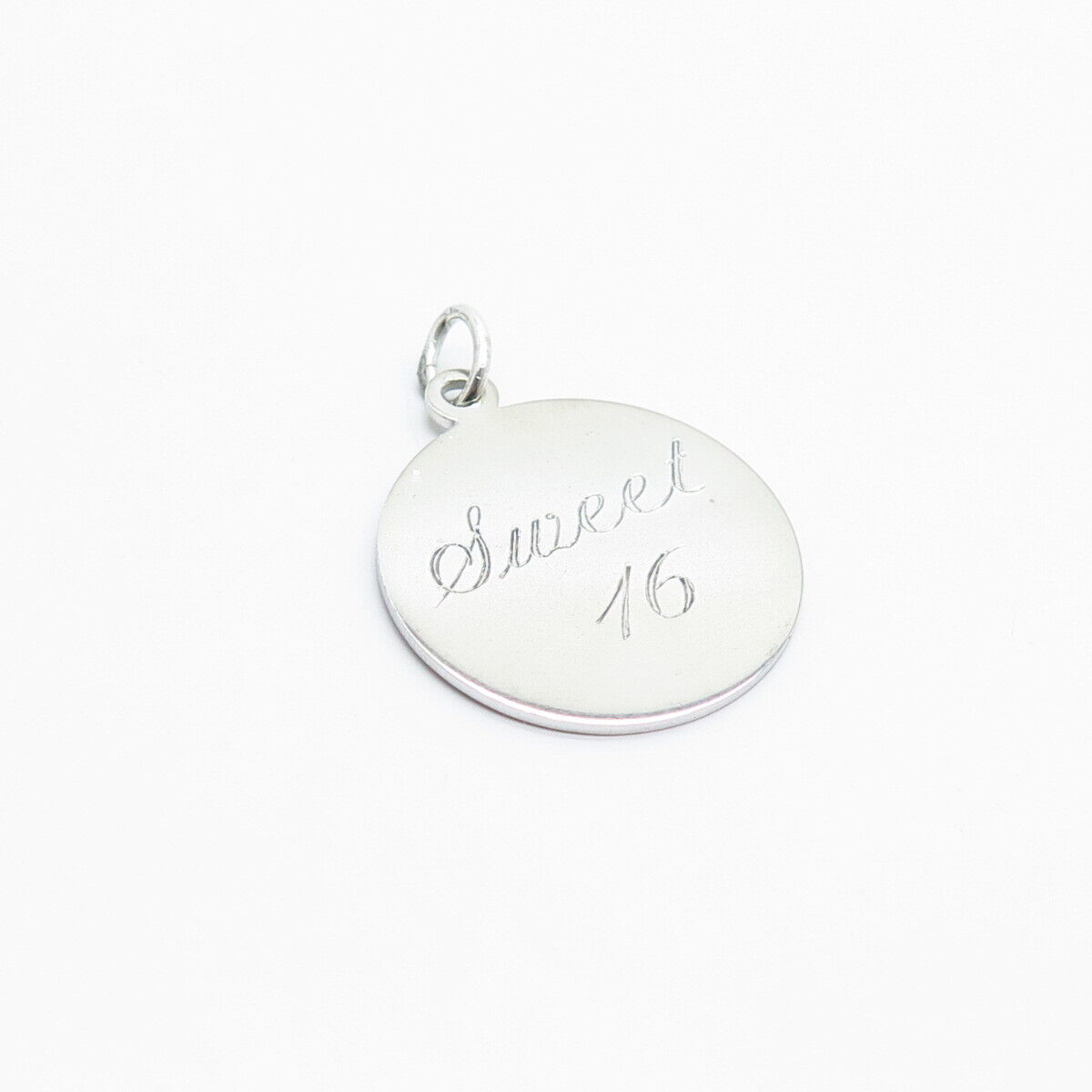 925 Sterling Silver Vintage "Sweet 16" Charm Pendant