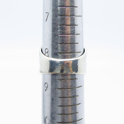 925 Sterling Silver / 14K Gold Vintage Ribbed Wide Ring Size 8.5