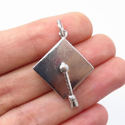 925 Sterling Silver Vintage Griffith & Sons Co Graduation Cap Charm Pendant