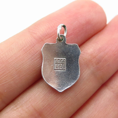 800 Silver Vintage Reu Enamel " Schweiz " Coat of Arms Charm Pendant