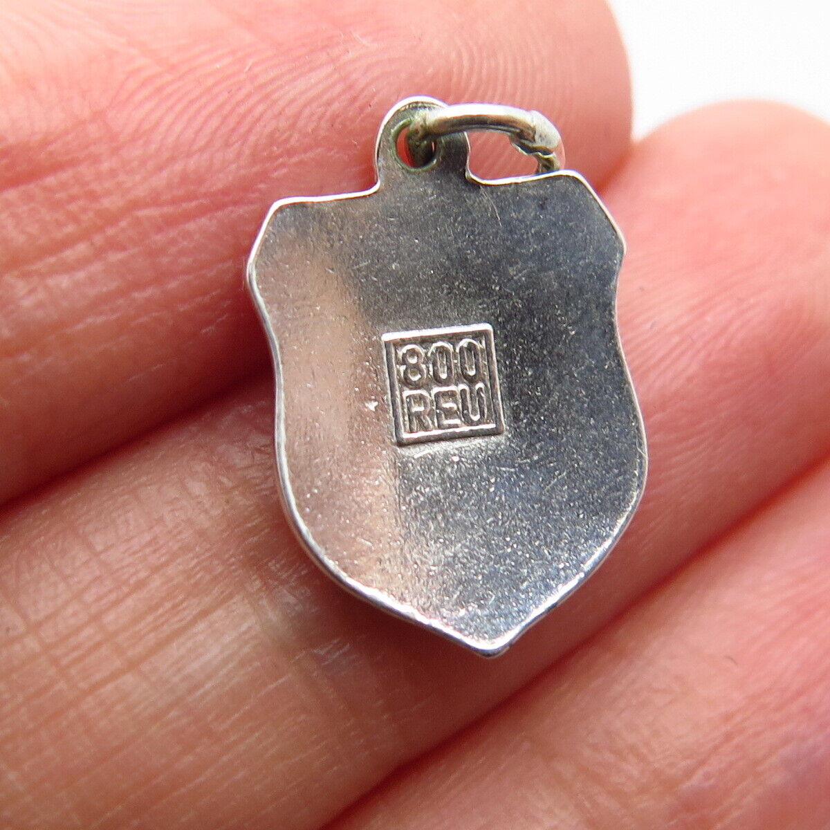 800 Silver Vintage Reu Enamel " Schweiz " Coat of Arms Charm Pendant