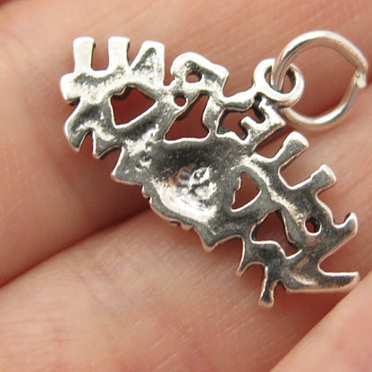 925 Sterling Silver Vintage "Volleyball Mom" Pendant