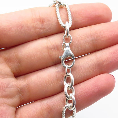 925 Sterling Silver Figaro Chain Necklace 30"