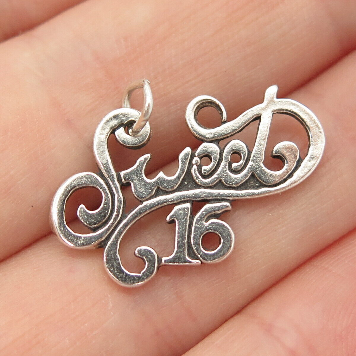 925 Sterling Silver Vintage "Sweet 16" Pendant