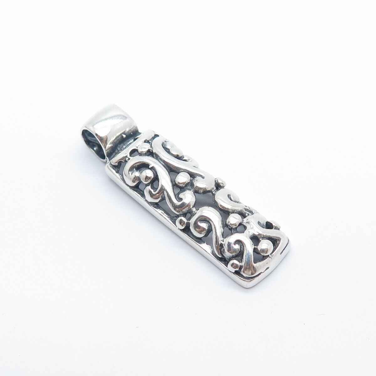 925 Sterling Silver Vintage Mexico Ornate Pendant