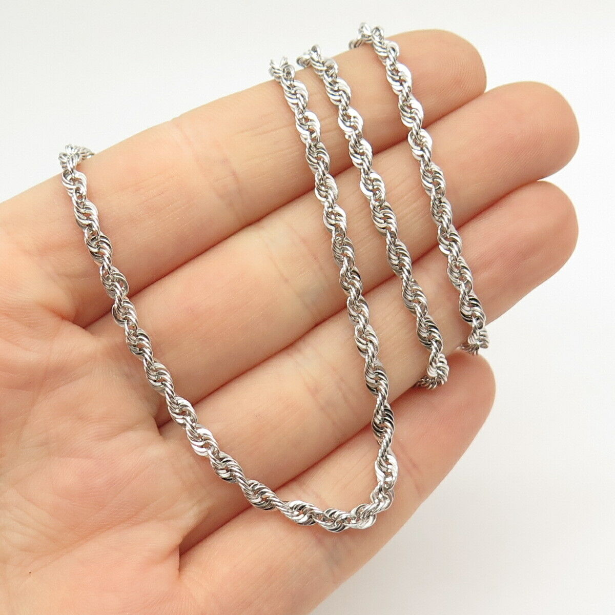 925 Sterling Silver Italy Prince-of-Wales Chain Necklace 20"