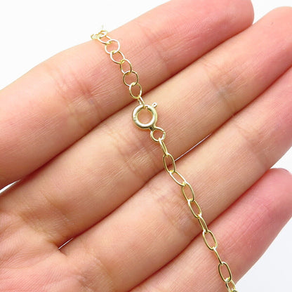 925 Sterling Silver Gold Plated C Z Black Rodium Tree Rolo Chain Necklace 18"