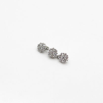 925 Sterling Silver Pave C Z Wand Pendant