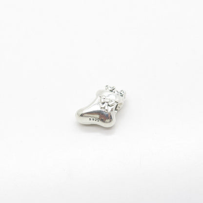 925 Sterling Silver Vintage Pandora Christmas Soak / Keepsake Bead Charm