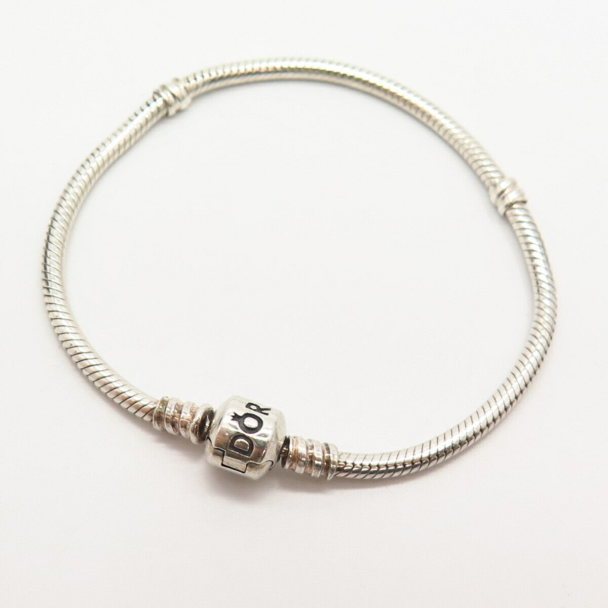 925 Sterling Silver Pandora Round Herringbone Link Bracelet