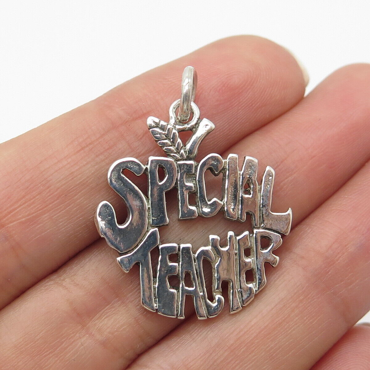 925 Sterling Silver Vintage "Special Teacher" Pendant