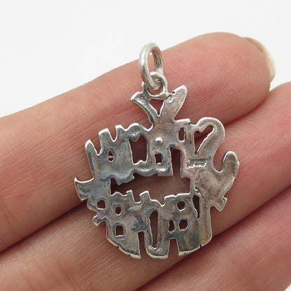 925 Sterling Silver Vintage "Special Teacher" Pendant