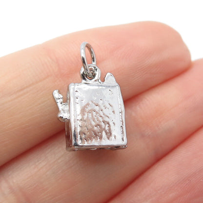 925 Sterling Silver Vintage Slot Machine For Good Luck Charm Pendant