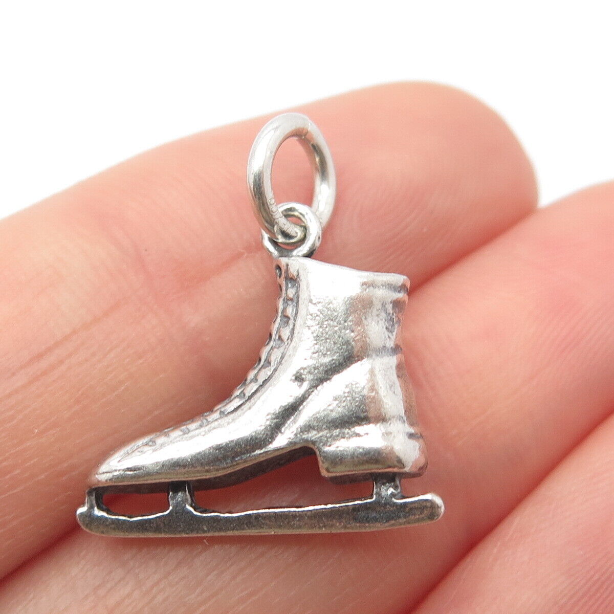 925 Sterling Silver Vintage Mexico Ice Skating Shoe Charm Pendant