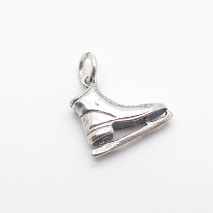 925 Sterling Silver Vintage Mexico Ice Skating Shoe Charm Pendant