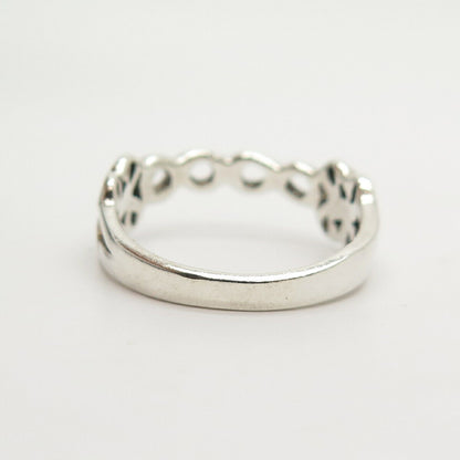 925 Sterling Silver Infinity / Swirl Ring Size 8 3/4