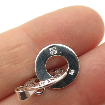 925 Sterling Silver "Best Friends" Double Circle Pendant