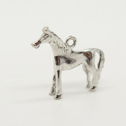 925 Sterling Silver Antique Horse Design Charm Pendant