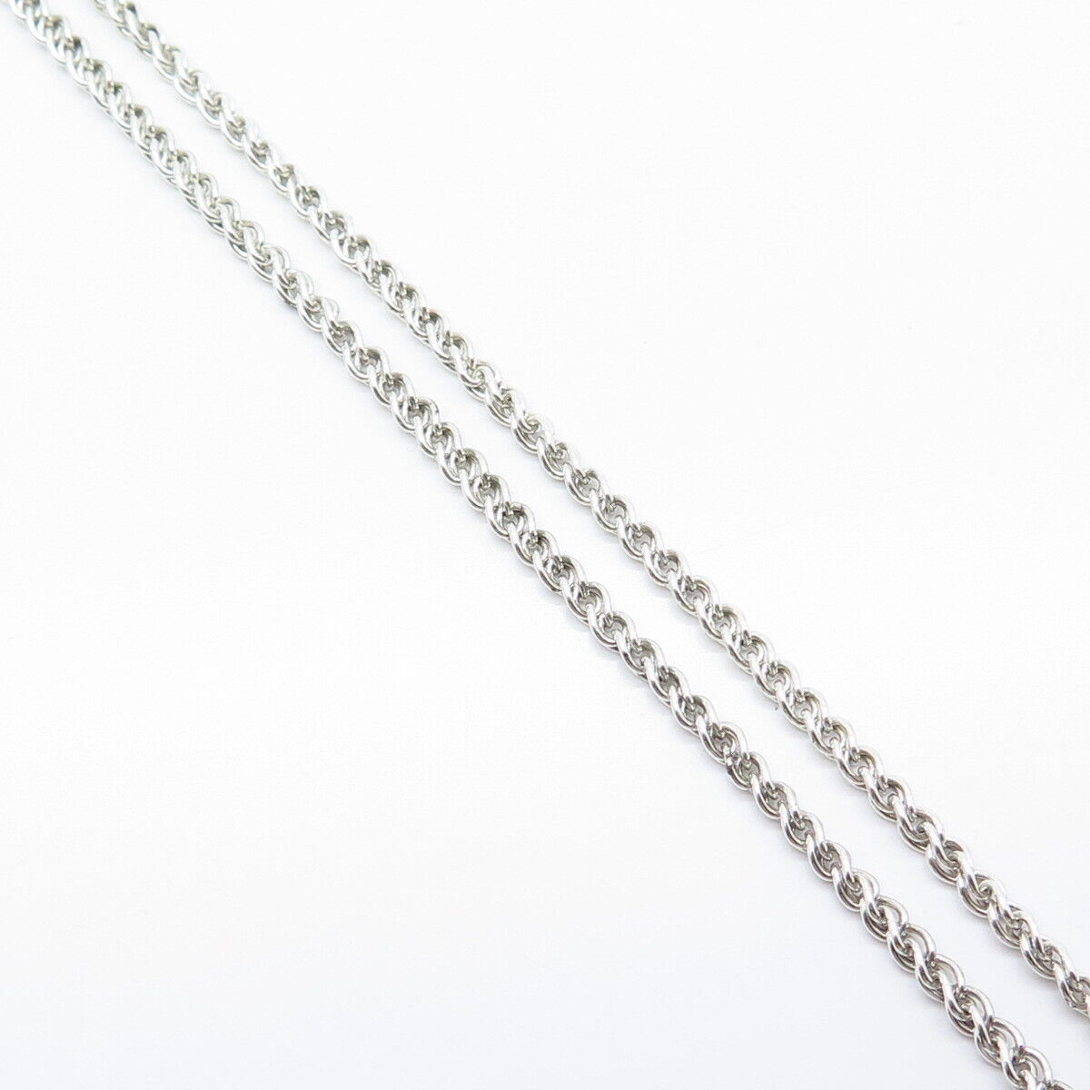 925 Sterling Silver Braided Chain Necklace 20"